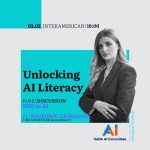 Evi Boukorou-Georgouda, CEO & Partner of Generation Y, speaking at Unlocking AI Literacy event on SEO in AI. Panel discussion at Interamerican, February 3rd at 18:00. HeDA AI Committee event with #Digital Growth hashtag.